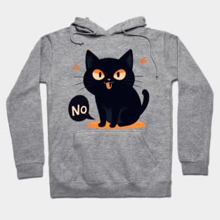 Cute Cat Says No Hoodie